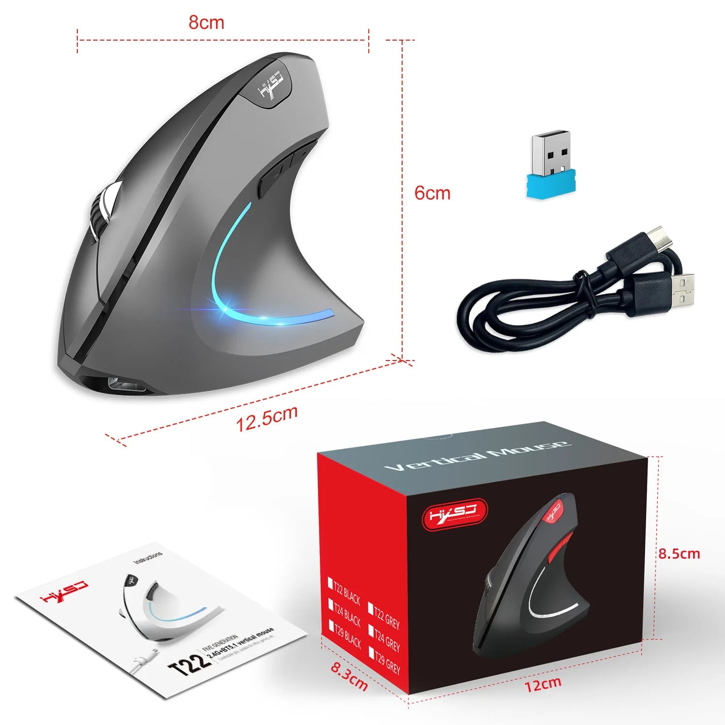 ErgoLift™ Vertical Wireless Mouse