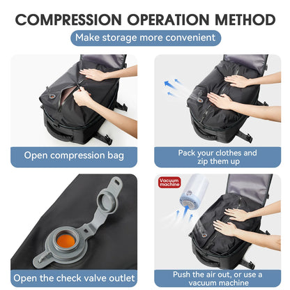 VacPack™ Expandable Vacuum Travel Backpack
