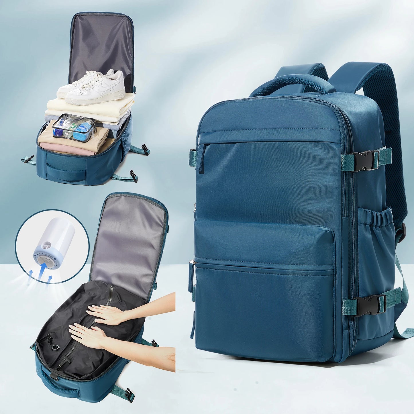 VacPack™ Expandable Vacuum Travel Backpack
