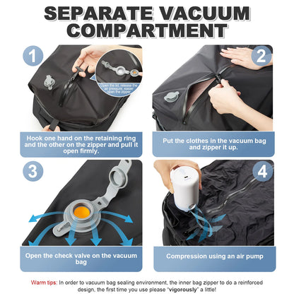 VacPack™ Expandable Vacuum Travel Backpack