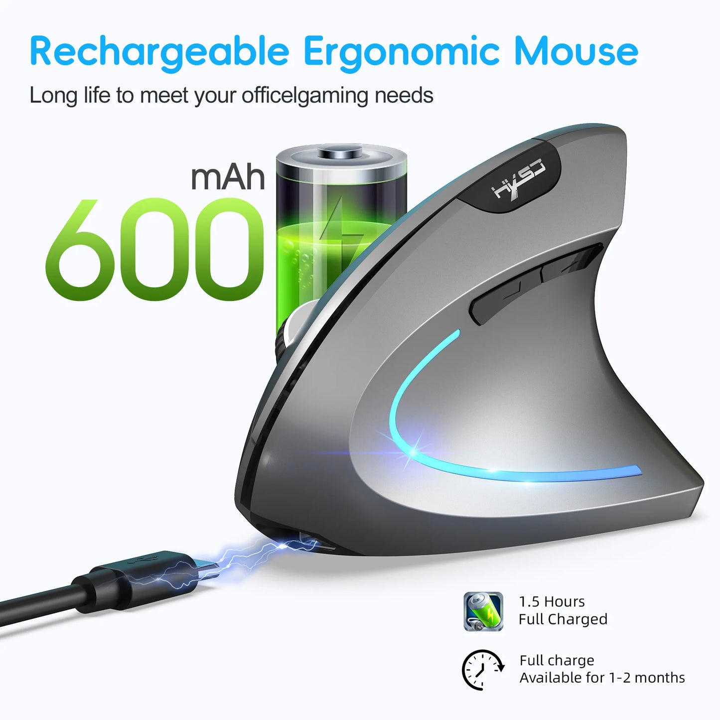 ErgoLift™ Vertical Wireless Mouse
