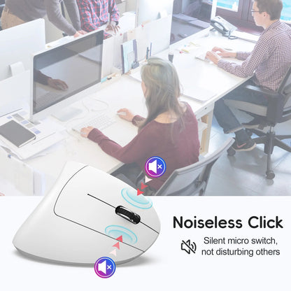 ErgoLift™ Ergonomic Vertical Wireless Mouse – Wrist Pain Relief & Silent Click - Danify