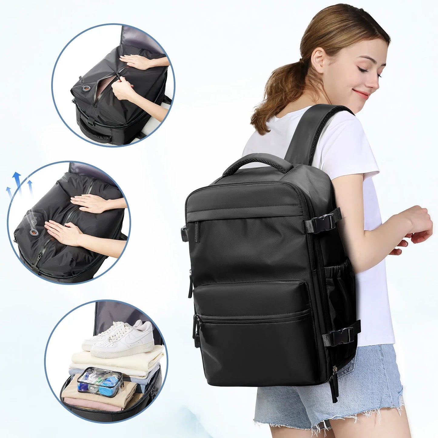 VacPack™ Vacuum Compression Backpack Save 60% Space While You Travel - Danify