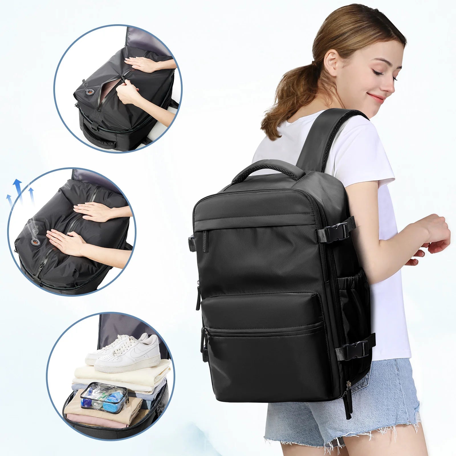 VacPack™ Vacuum Compression Backpack Save 60% Space While You Travel - Danify